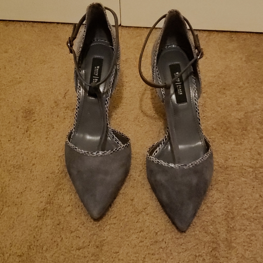 WHBM suede and snakeskin shoes